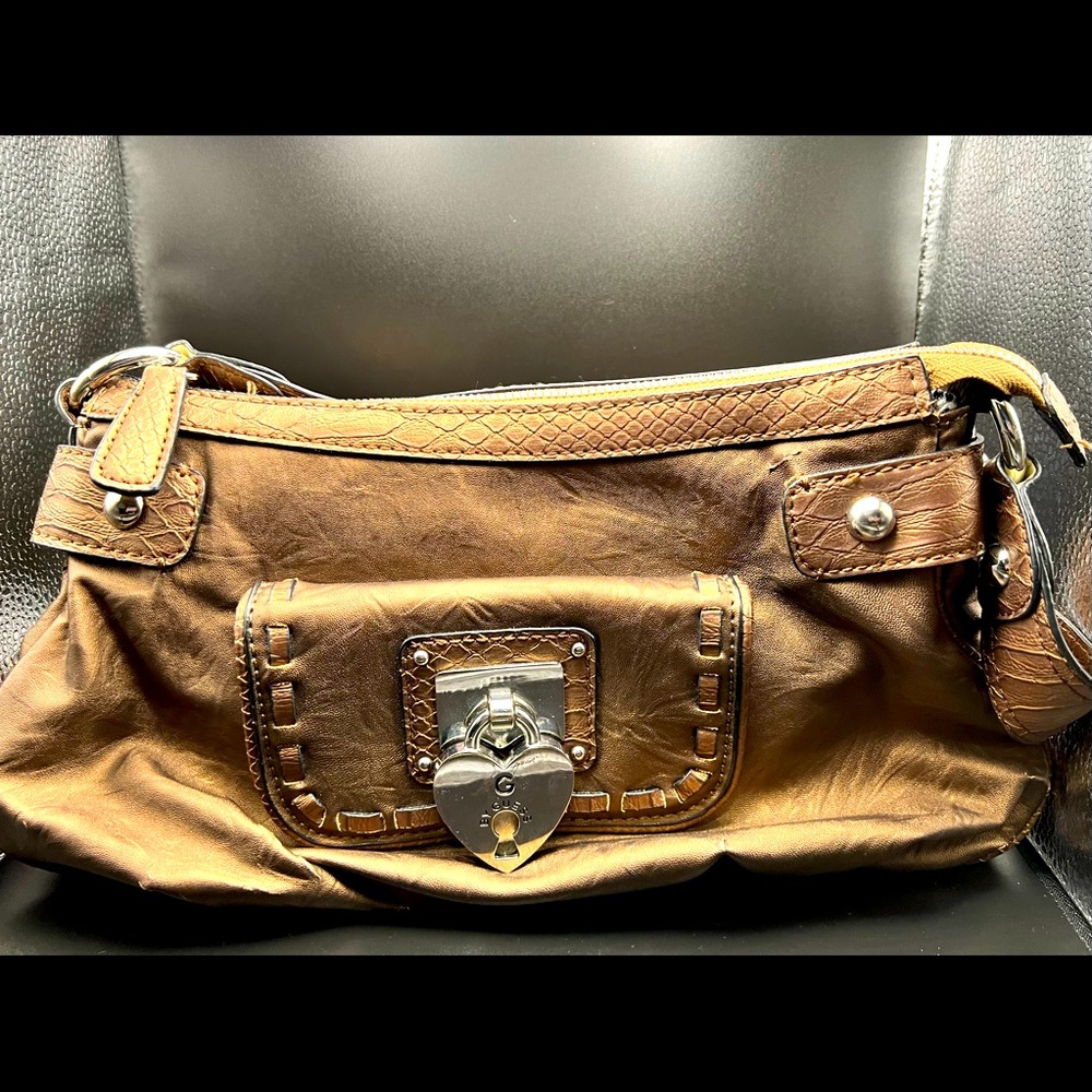 Bronze color G by Guess shoulders bag!!